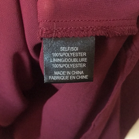 Wine colored surplice dress - Picture 7 of 7